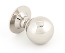 Polished Nickel Ball Cabinet Knob 39mm in-situ