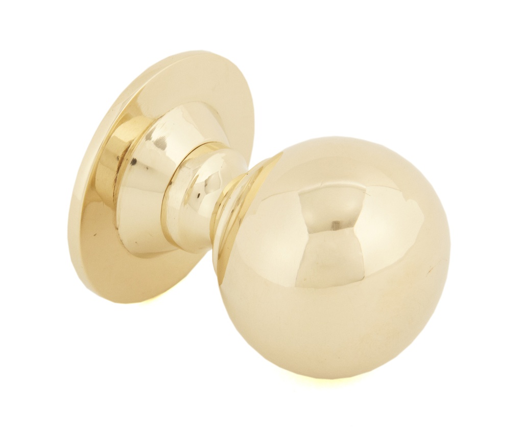 Polished Brass Ball Cabinet Knob 31mm in-situ