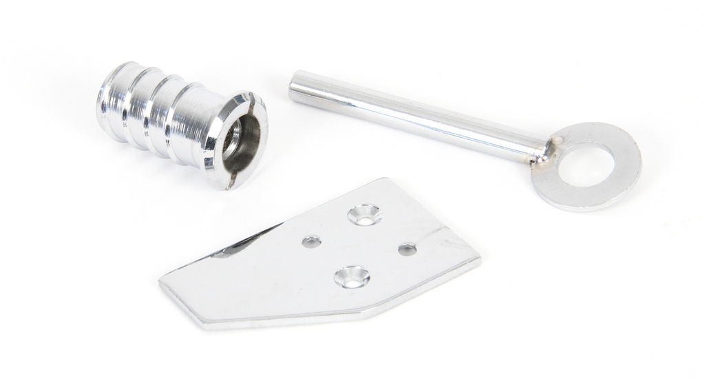 Polished Chrome Key-Flush Sash Stop in-situ