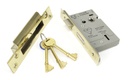 PVD 2½" BS Heavy Duty Sash Lock in-situ