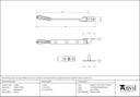 Aged Bronze 8&quot; Hinton Stay - 45368 - Technical Drawing