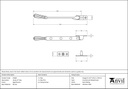 Aged Bronze 8" Hinton Stay - 45368 - Technical Drawing