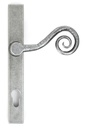 Pewter Monkeytail Slimline Lever Espag. Lock Set - RH in-situ