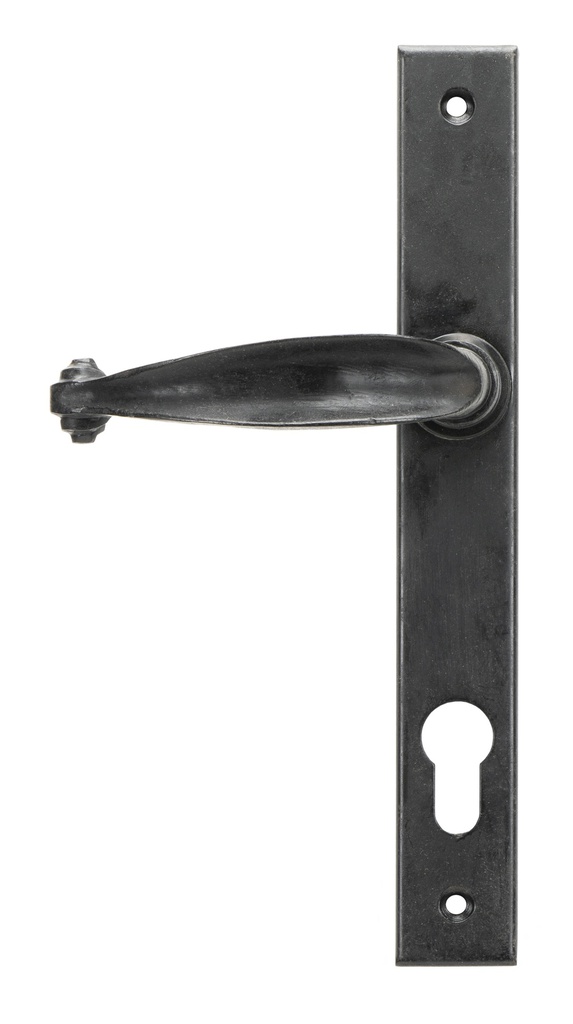 External Beeswax Cottage Slimline Lever Espag. Lock Set in-situ