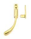 Polished Brass Night-Vent Locking Peardrop Fastener - LH in-situ