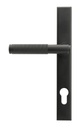 Matt Black Brompton Slimline Lever Espag. Lock Set in-situ