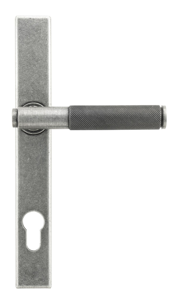 Pewter Brompton Slimline Lever Espag. Lock Set in-situ