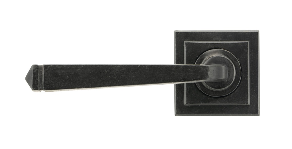 External Beeswax Avon Round Lever on Rose Set (Square) in-situ