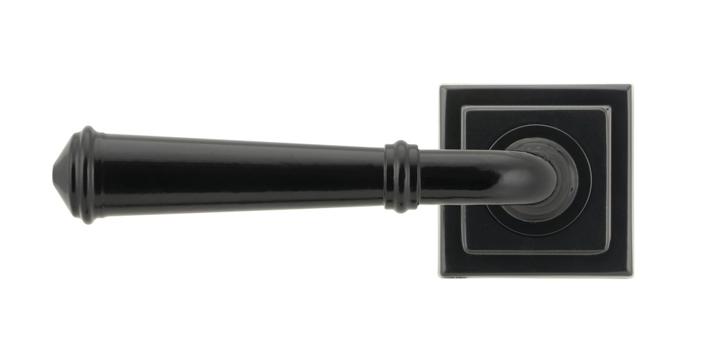 Black Regency Lever on Rose Set (Square) in-situ