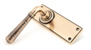 Polished Bronze Hammered Newbury Lever Latch Set in-situ