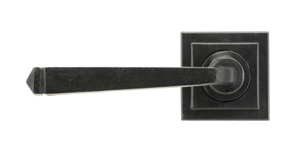 External Beeswax Avon Round Lever on Rose Set (Square) - Unsprung in-situ