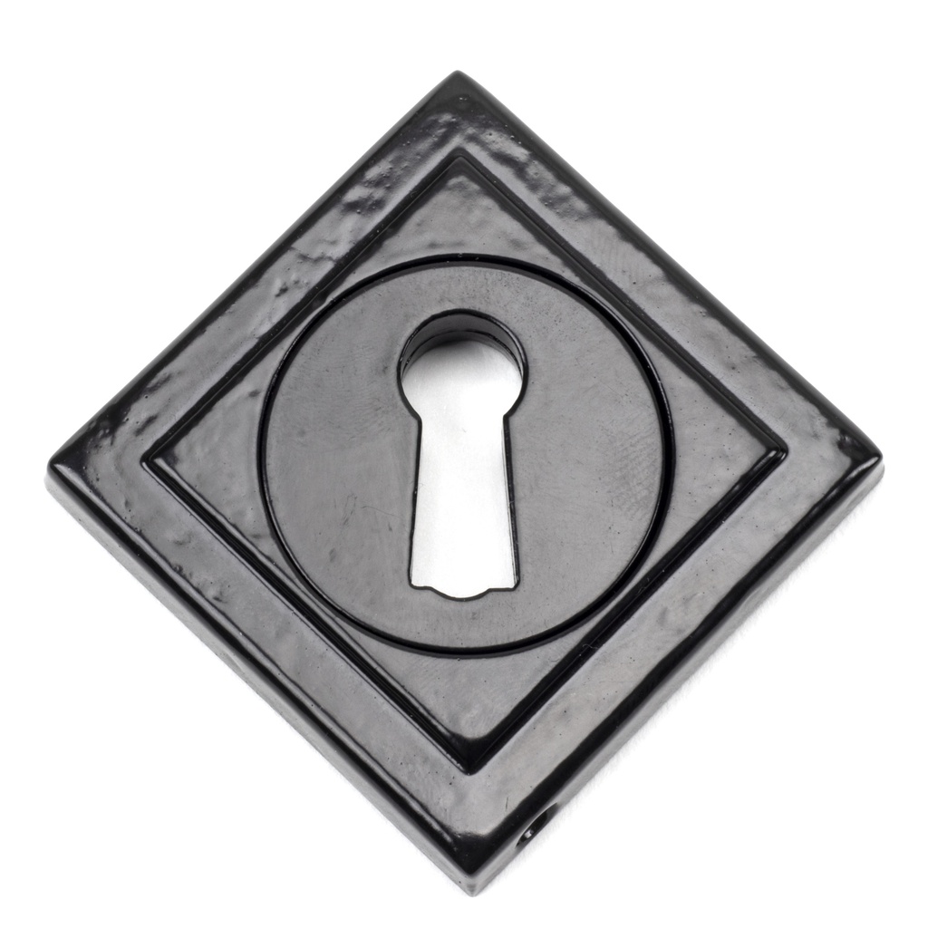 Black Round Escutcheon (Square) in-situ