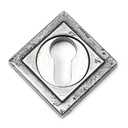 Pewter Round Euro Escutcheon (Square) in-situ