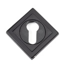 Matt Black Round Euro Escutcheon (Square) in-situ