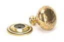 Aged Brass Hammered Mushroom Cabinet Knob 32mm in-situ