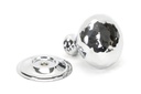 Polished Chrome Hammered Mushroom Cabinet Knob 32mm in-situ