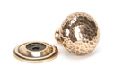 Polished Bronze Hammered Mushroom Cabinet Knob 32mm in-situ