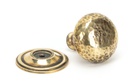 Aged Brass Hammered Mushroom Cabinet Knob 38mm in-situ