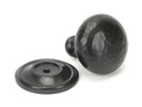 Aged Bronze Hammered Mushroom Cabinet Knob 38mm in-situ