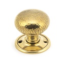 Aged Brass Hammered Mushroom Mortice/Rim Knob Set in-situ