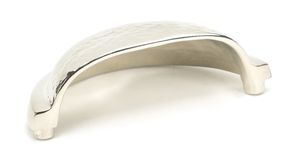 Polished Nickel Hammered Regency Concealed Drawer Pull in-situ