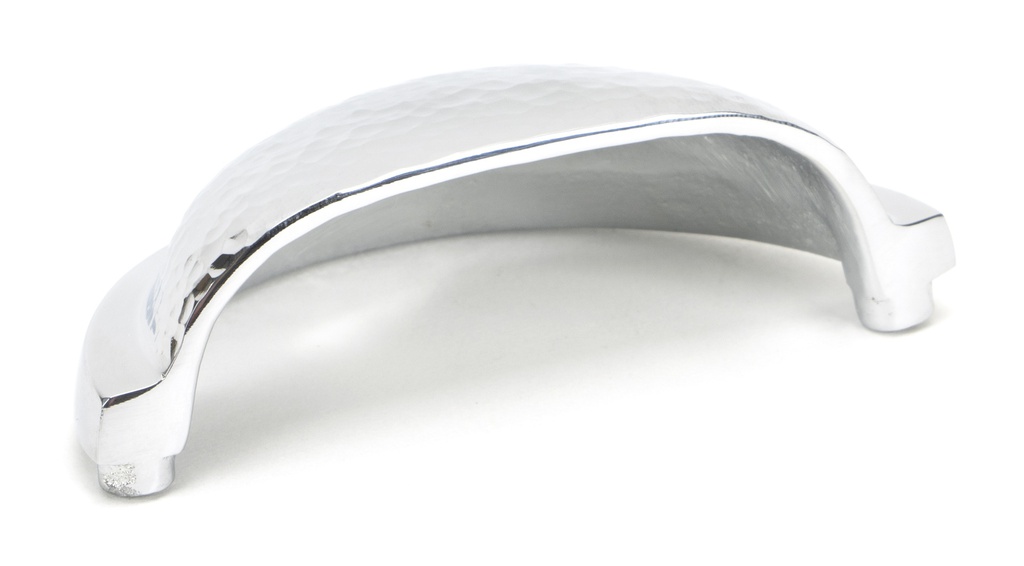 Polished Chrome Hammered Regency Concealed Drawer Pull in-situ