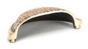 Polished Bronze Hammered Regency Concealed Drawer Pull in-situ