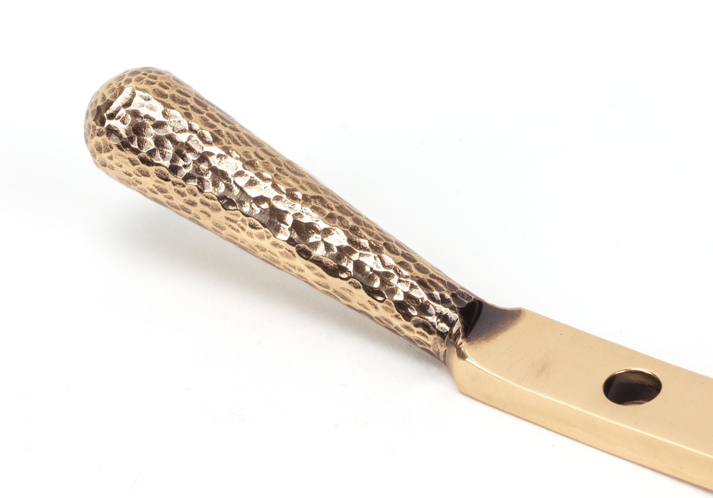 Polished Bronze 8&quot; Hammered Newbury Stay in-situ