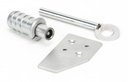 Satin Chrome Key-Flush Sash Stop in-situ