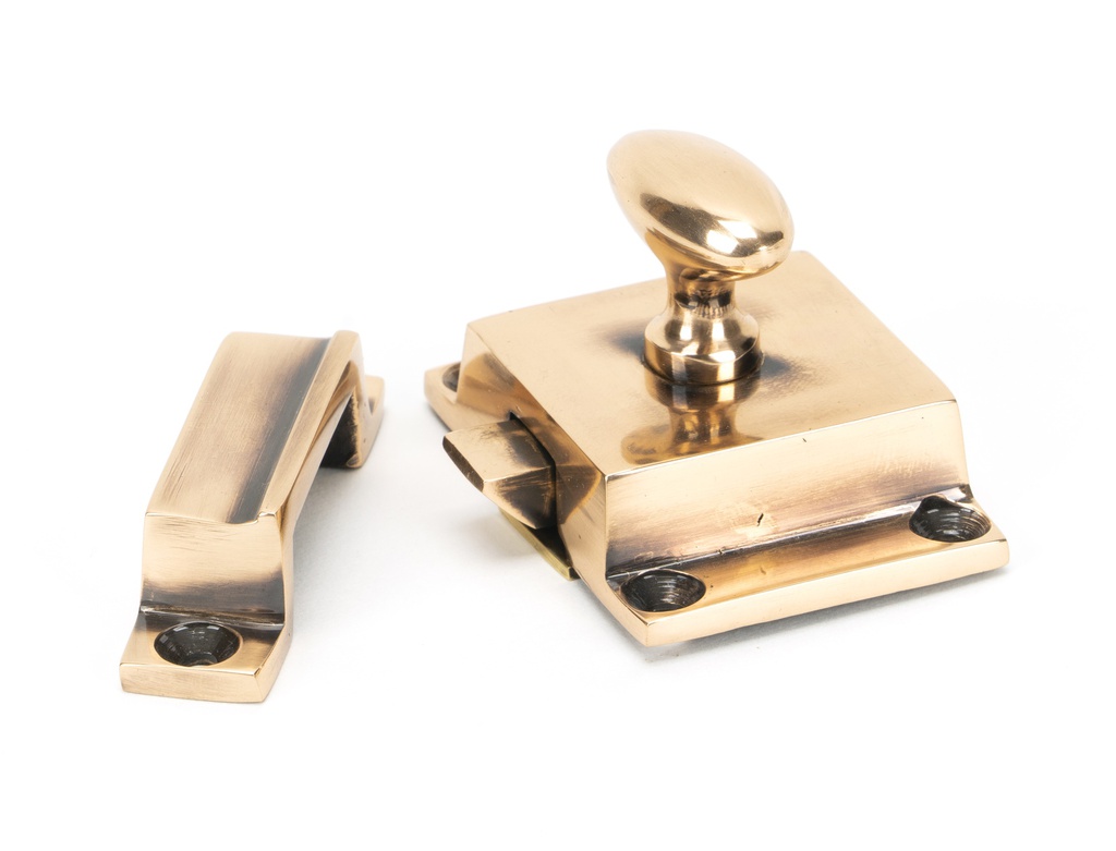 Polished Bronze Cabinet Latch in-situ