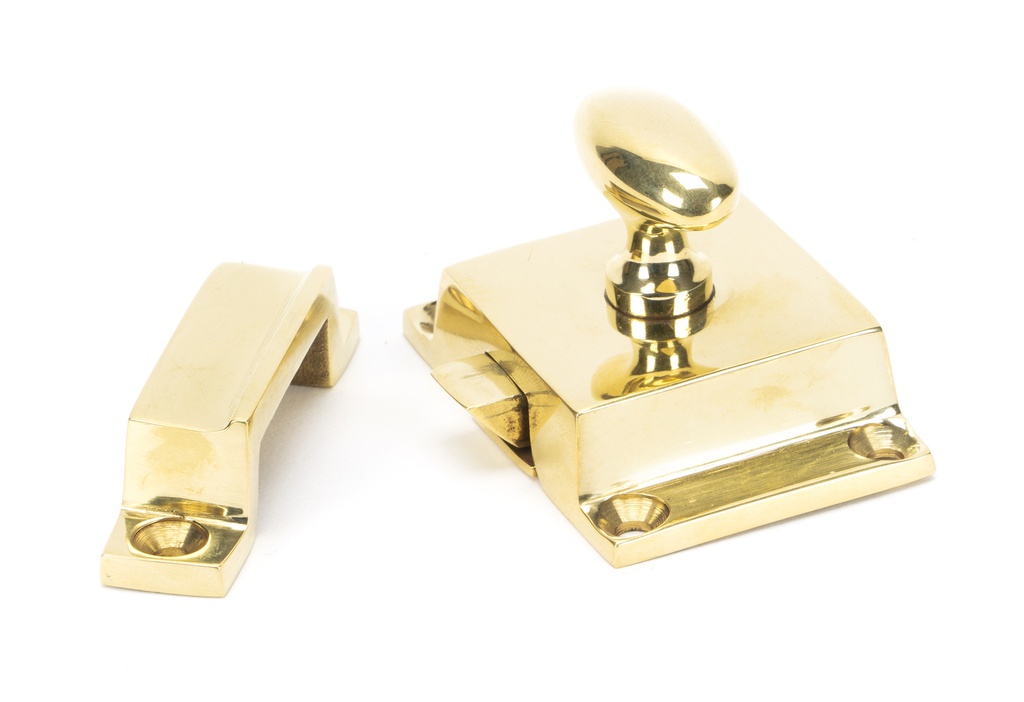 Polished Brass Cabinet Latch in-situ