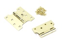 Polished Brass 4&quot; x 2&quot; x 4&quot;  Parliament Hinge (pair) ss in-situ