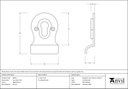 Aged Bronze Euro Door Pull - 83975 - Technical Drawing