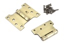 Aged Brass 4" x 3" x 5"  Parliament Hinge (pair) ss in-situ