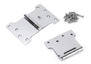 Polished Chrome 4" x 4" x 6"  Parliament Hinge (pair) ss in-situ