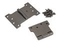 Aged Bronze 4" x 4" x 6"  Parliament Hinge (pair) ss in-situ