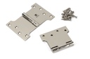 Polished Nickel 4&quot; x 4&quot; x 6&quot;  Parliament Hinge (pair) ss in-situ