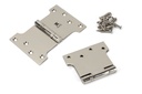 Polished Nickel 4" x 4" x 6"  Parliament Hinge (pair) ss in-situ