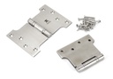 Satin SS 4&quot; x 4&quot; x 6&quot;  Parliament Hinge (pair) in-situ