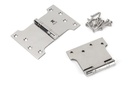 Polished SS 4" x 4" x 6"  Parliament Hinge (pair) in-situ