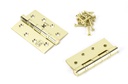 Polished Brass 4" Ball Bearing Butt Hinge (pair) ss in-situ