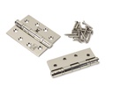 Polished Nickel 4" Ball Bearing Butt Hinge (pair) ss in-situ