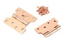 Polished Bronze 4" x 2" x 4"  Parliament Hinge (pair) ss in-situ