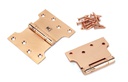 Polished Bronze 4&quot; x 3&quot; x 5&quot;  Parliament Hinge (pair) ss in-situ