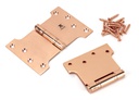 Polished Bronze 4&quot; x 4&quot; x 6&quot;  Parliament Hinge (pair) ss in-situ