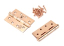 Polished Bronze 4" Ball Bearing Butt Hinge (pair) ss in-situ