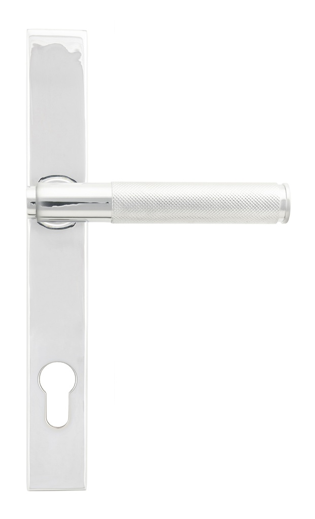 Polished Chrome Brompton Slimline Lever Espag. Lock Set in-situ