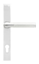 Polished Chrome Brompton Slimline Lever Espag. Lock Set in-situ