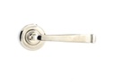 Polished Nickel Avon Round Lever on Rose Set (Art Deco) in-situ