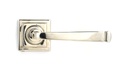 Polished Nickel Avon Round Lever on Rose Set (Square) in-situ